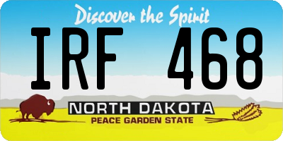 ND license plate IRF468