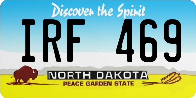 ND license plate IRF469
