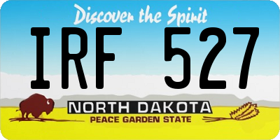 ND license plate IRF527