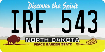 ND license plate IRF543