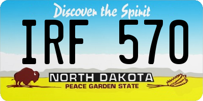 ND license plate IRF570