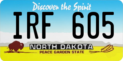 ND license plate IRF605
