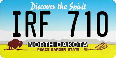 ND license plate IRF710