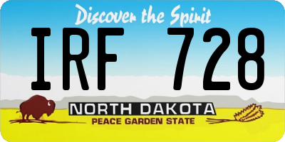 ND license plate IRF728