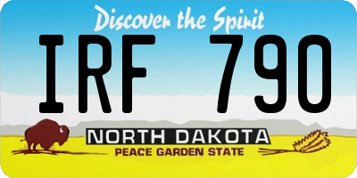 ND license plate IRF790