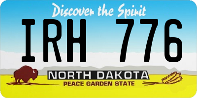 ND license plate IRH776