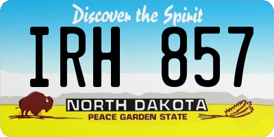 ND license plate IRH857