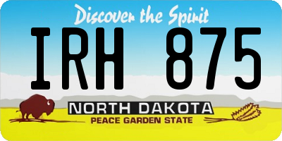 ND license plate IRH875