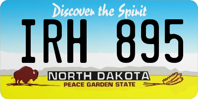 ND license plate IRH895