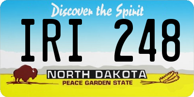 ND license plate IRI248