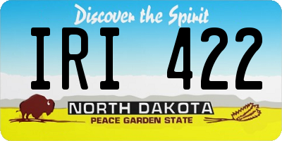 ND license plate IRI422