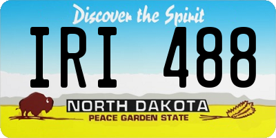 ND license plate IRI488