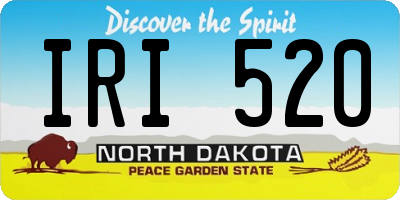 ND license plate IRI520