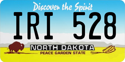 ND license plate IRI528