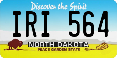 ND license plate IRI564