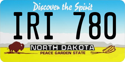 ND license plate IRI780