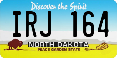 ND license plate IRJ164
