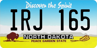 ND license plate IRJ165