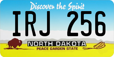 ND license plate IRJ256