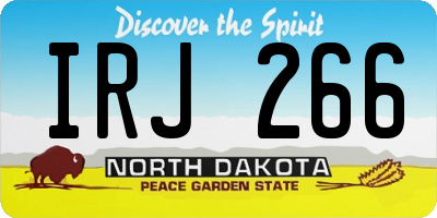 ND license plate IRJ266