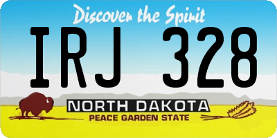 ND license plate IRJ328
