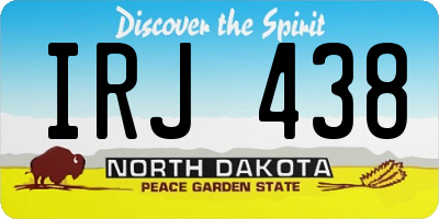 ND license plate IRJ438