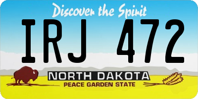 ND license plate IRJ472