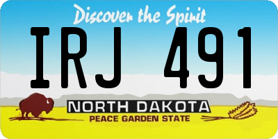 ND license plate IRJ491
