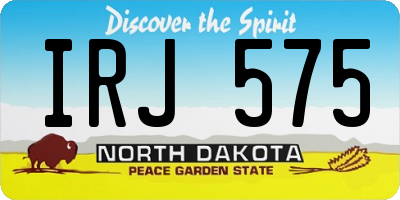 ND license plate IRJ575