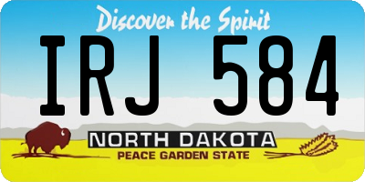 ND license plate IRJ584