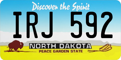 ND license plate IRJ592