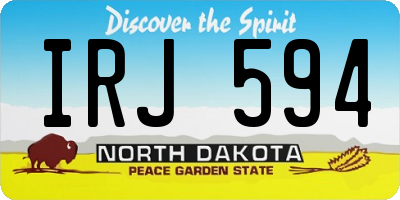ND license plate IRJ594