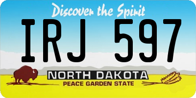 ND license plate IRJ597