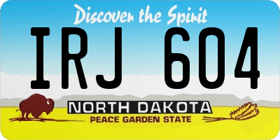 ND license plate IRJ604
