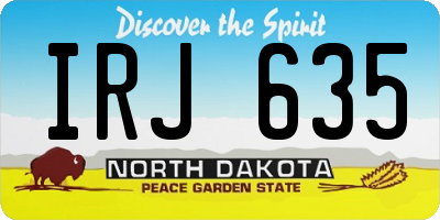 ND license plate IRJ635