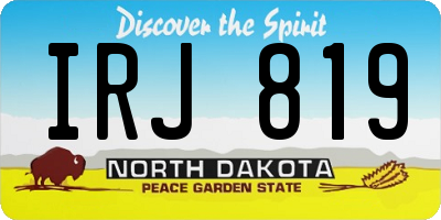 ND license plate IRJ819