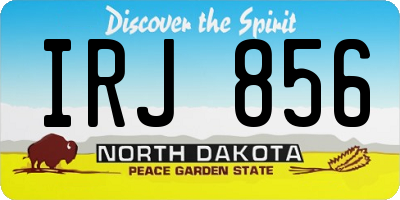 ND license plate IRJ856
