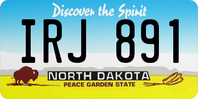 ND license plate IRJ891