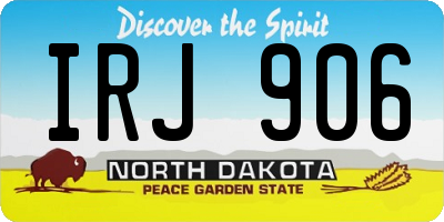 ND license plate IRJ906
