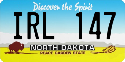 ND license plate IRL147