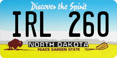 ND license plate IRL260
