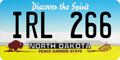 ND license plate IRL266