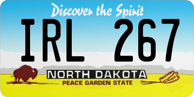 ND license plate IRL267
