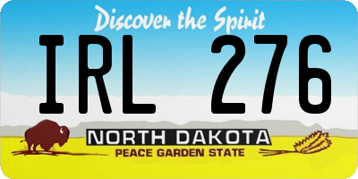 ND license plate IRL276