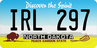ND license plate IRL297
