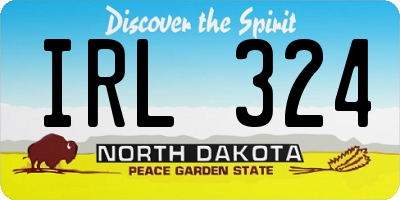 ND license plate IRL324