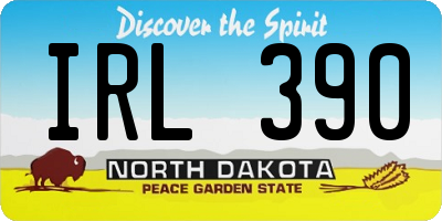 ND license plate IRL390