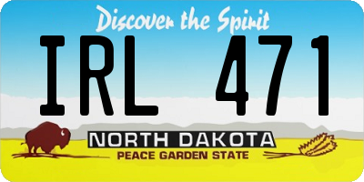 ND license plate IRL471