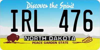 ND license plate IRL476