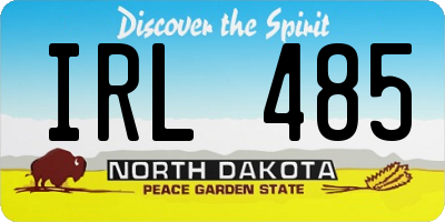 ND license plate IRL485